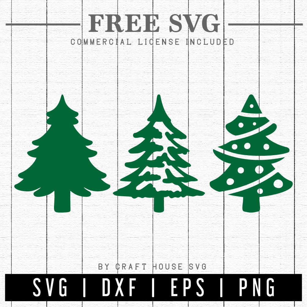 FREE Christmas Tree SVG | FB163 - Craft House SVG