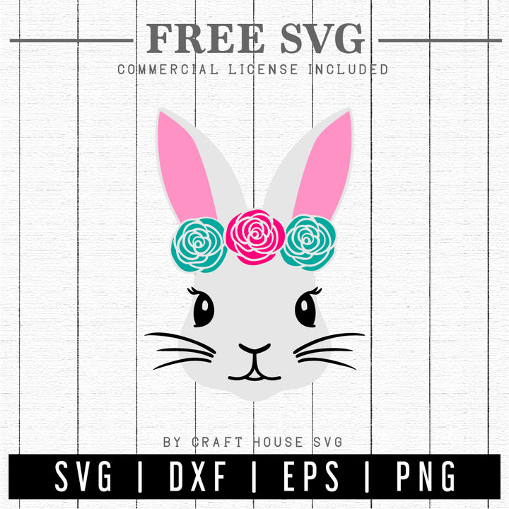 FREE Easter Bunny Floral SVG file | Easter SVG | FB180