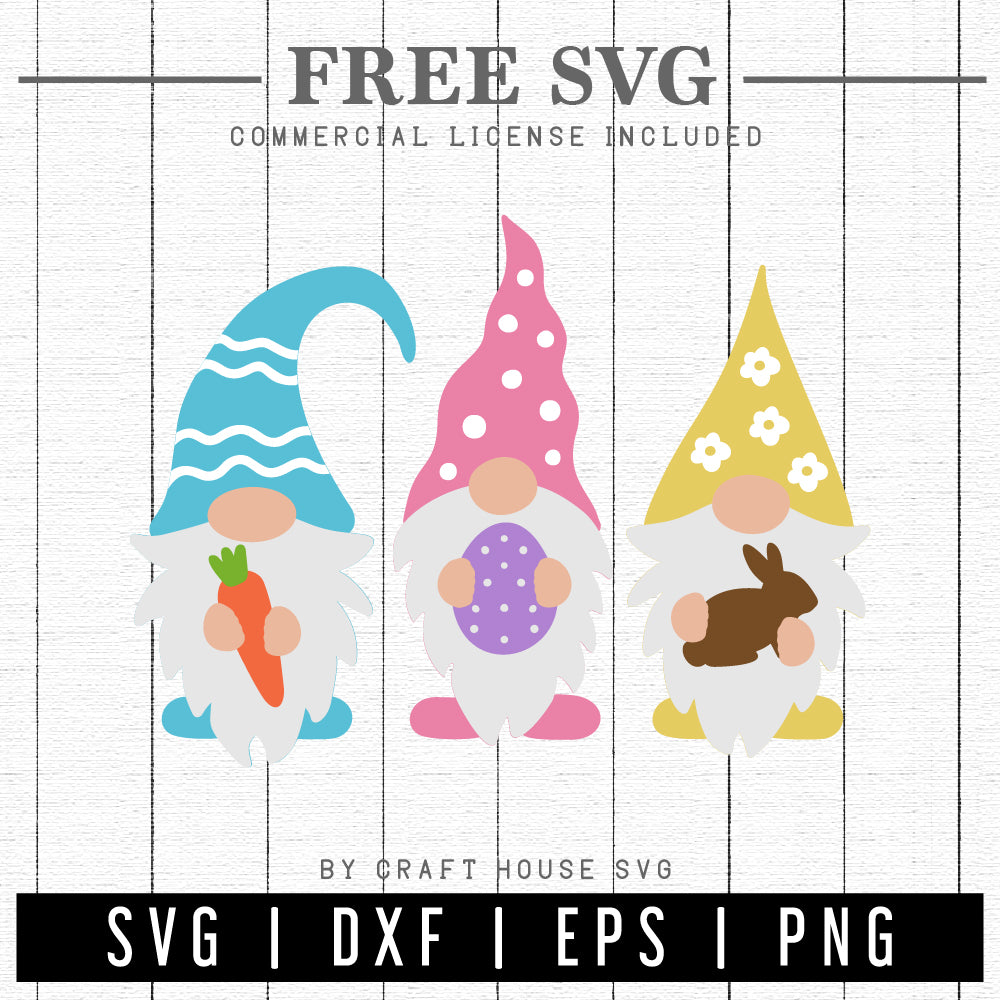 FREE Easter Gnomes SVG file | Easter SVG | FB181 - Craft House SVG