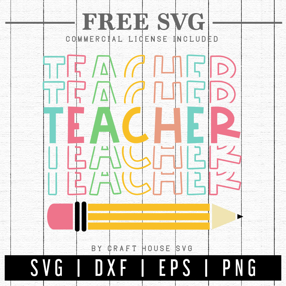 FREE Teacher echo SVG | Teacher SVG | FB187 - Craft House SVG
