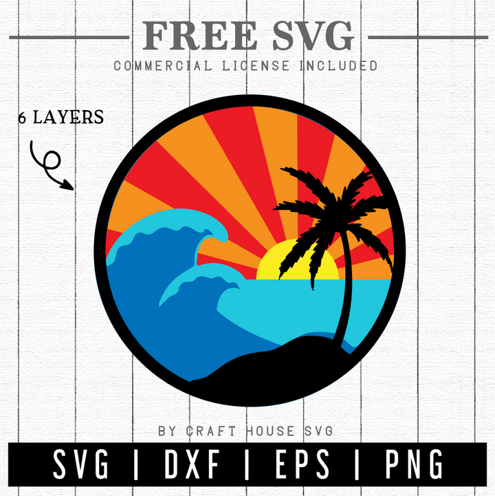 FREE 3D Summer Beach SVG | 3D SVG | FB197