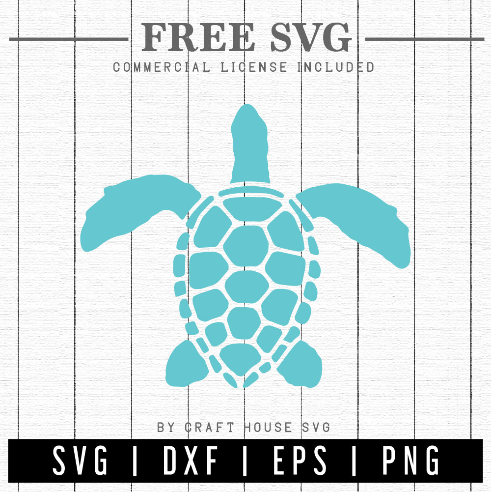 FREE Sea turtle SVG file | FB207 - Craft House SVG