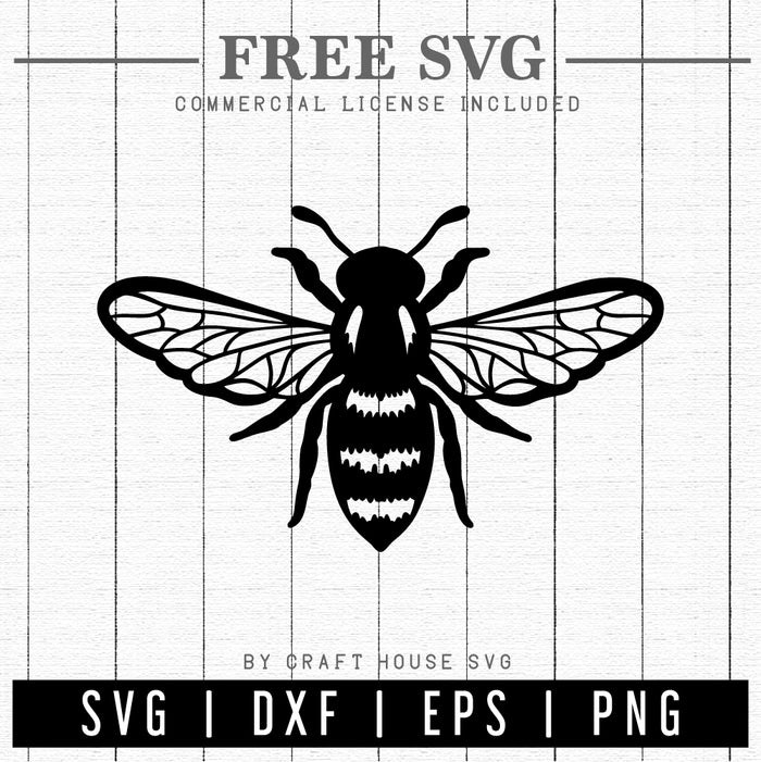 FREE Bee SVG cut file - Craft House SVG