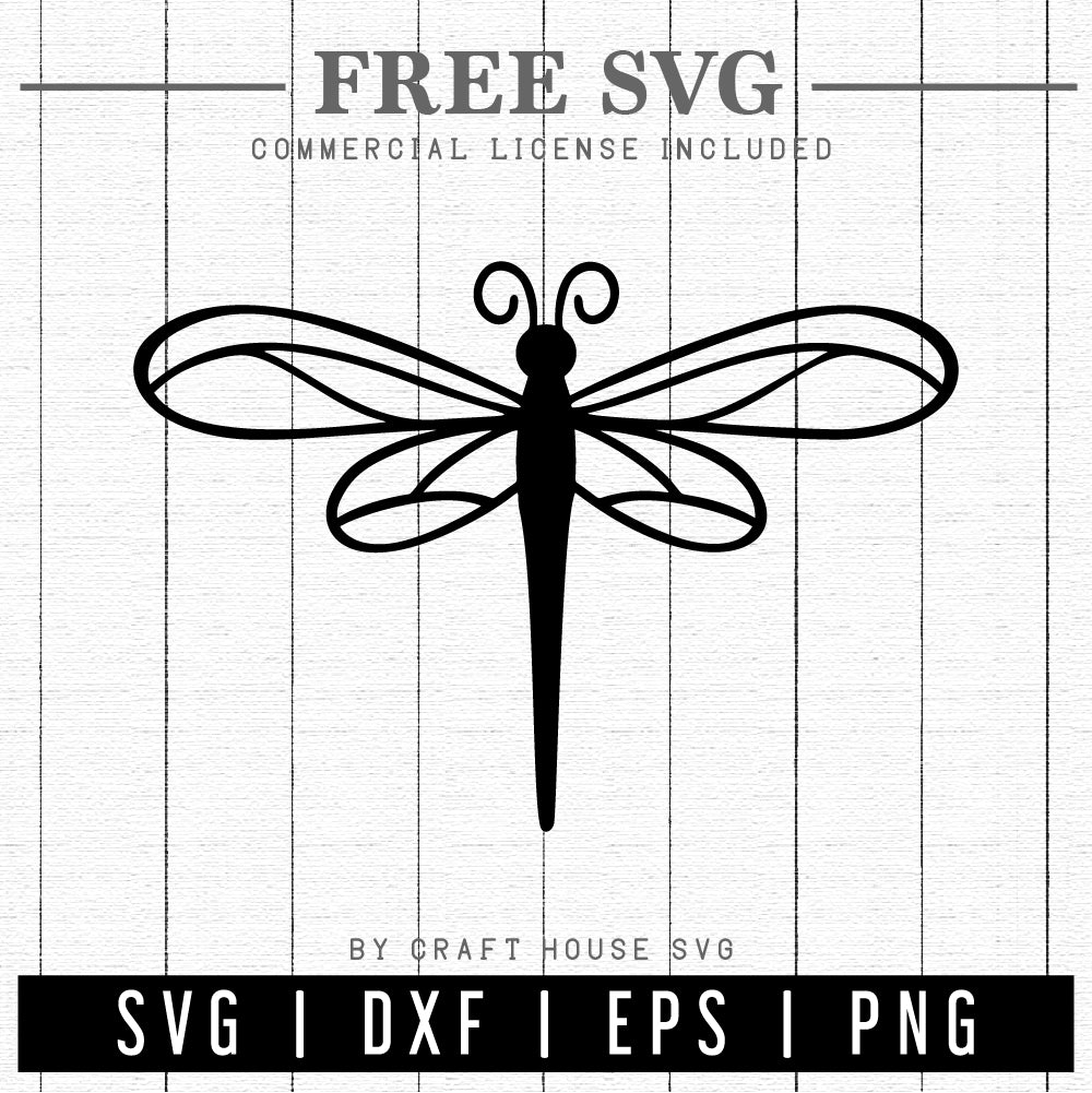 FREE Dragonfly SVG | FB225 - Craft House SVG
