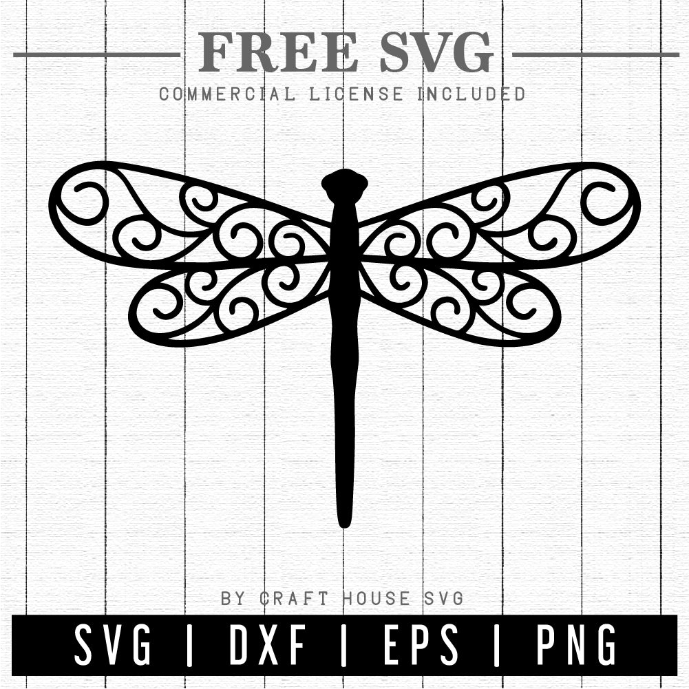 FREE Dragonfly SVG | FB226 - Craft House SVG