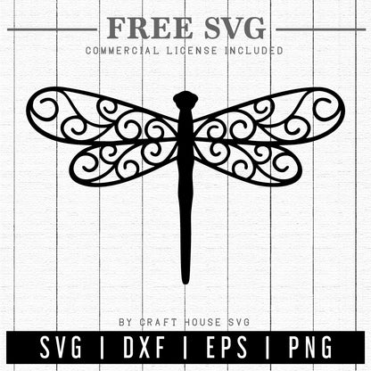 FREE Dragonfly SVG | FB226 - Craft House SVG