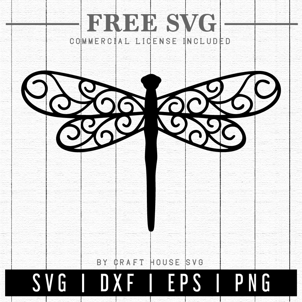 FREE Dragonfly SVG cut file - Craft House SVG