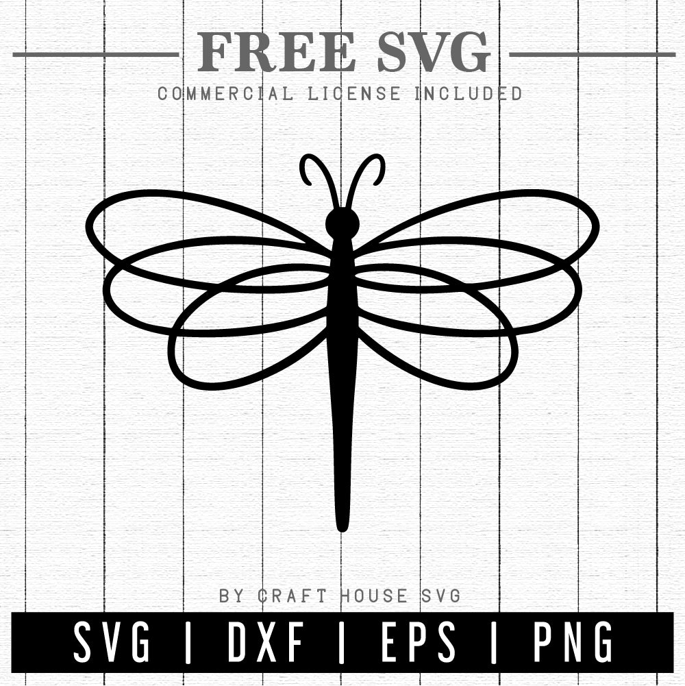 FREE Dragonfly SVG | FB227 - Craft House SVG