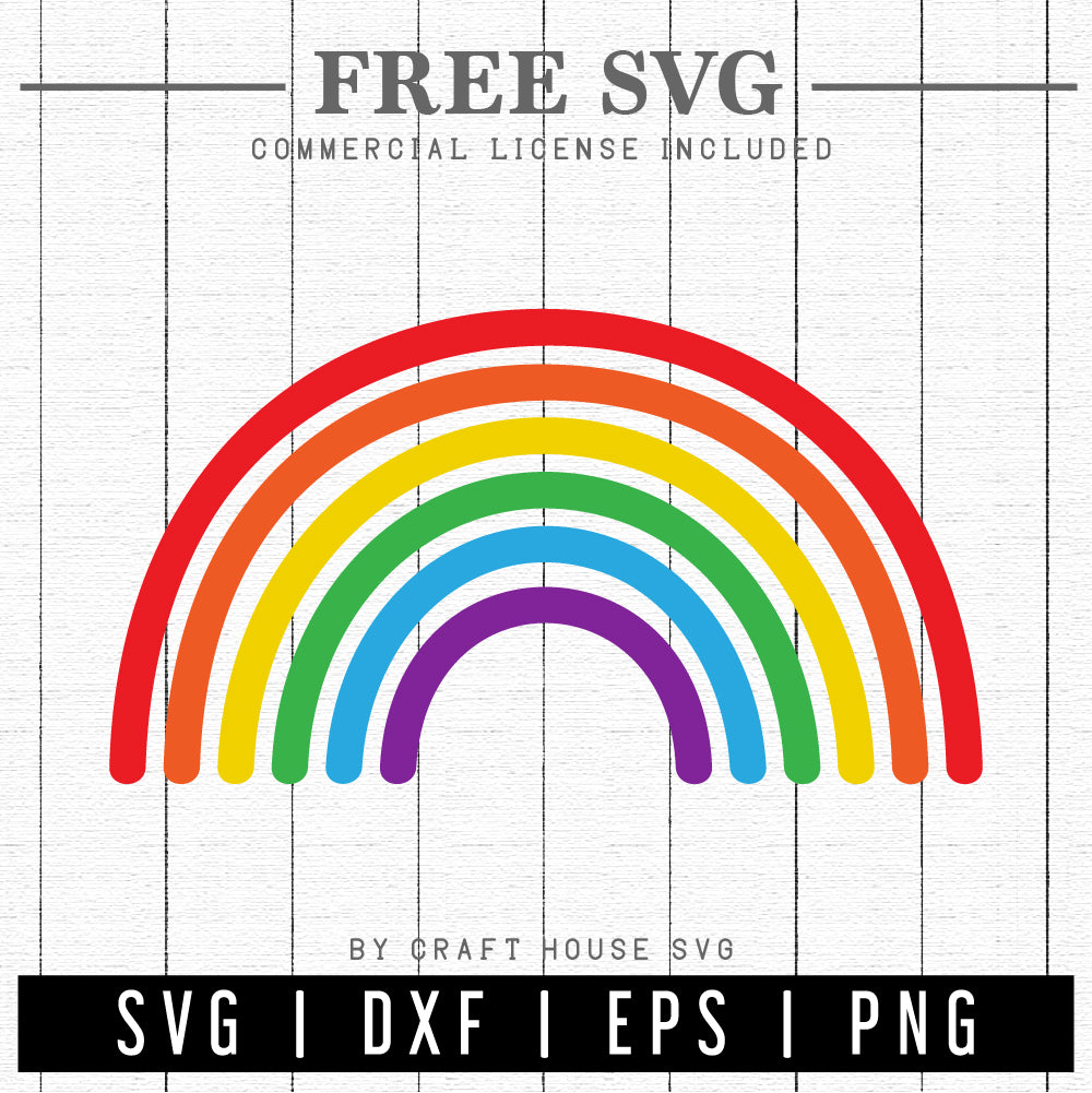 FREE Rainbow SVG | FB235 - Craft House SVG