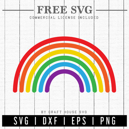 FREE Rainbow SVG | FB235 - Craft House SVG