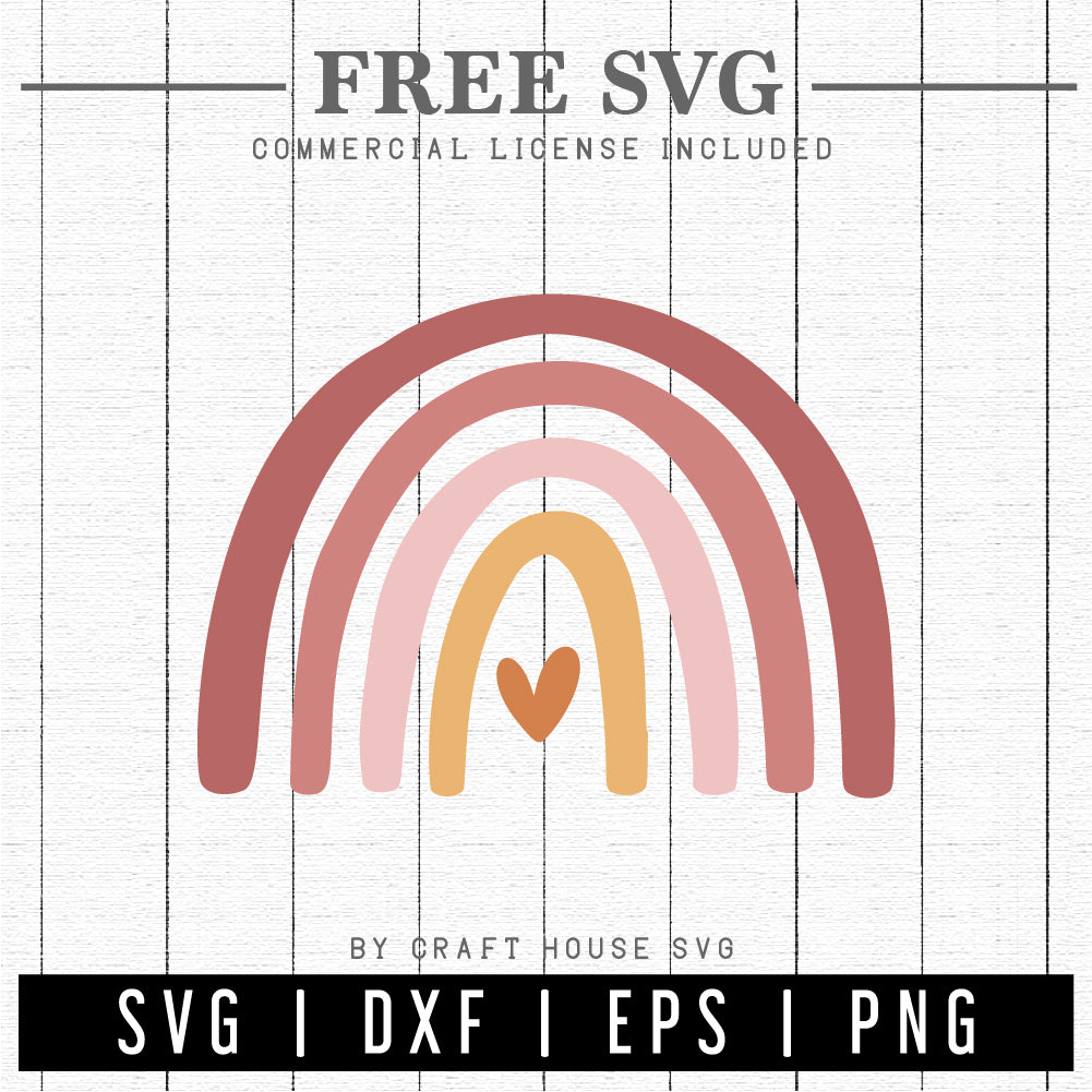 FREE Boho Rainbow SVG | FB236 - Craft House SVG