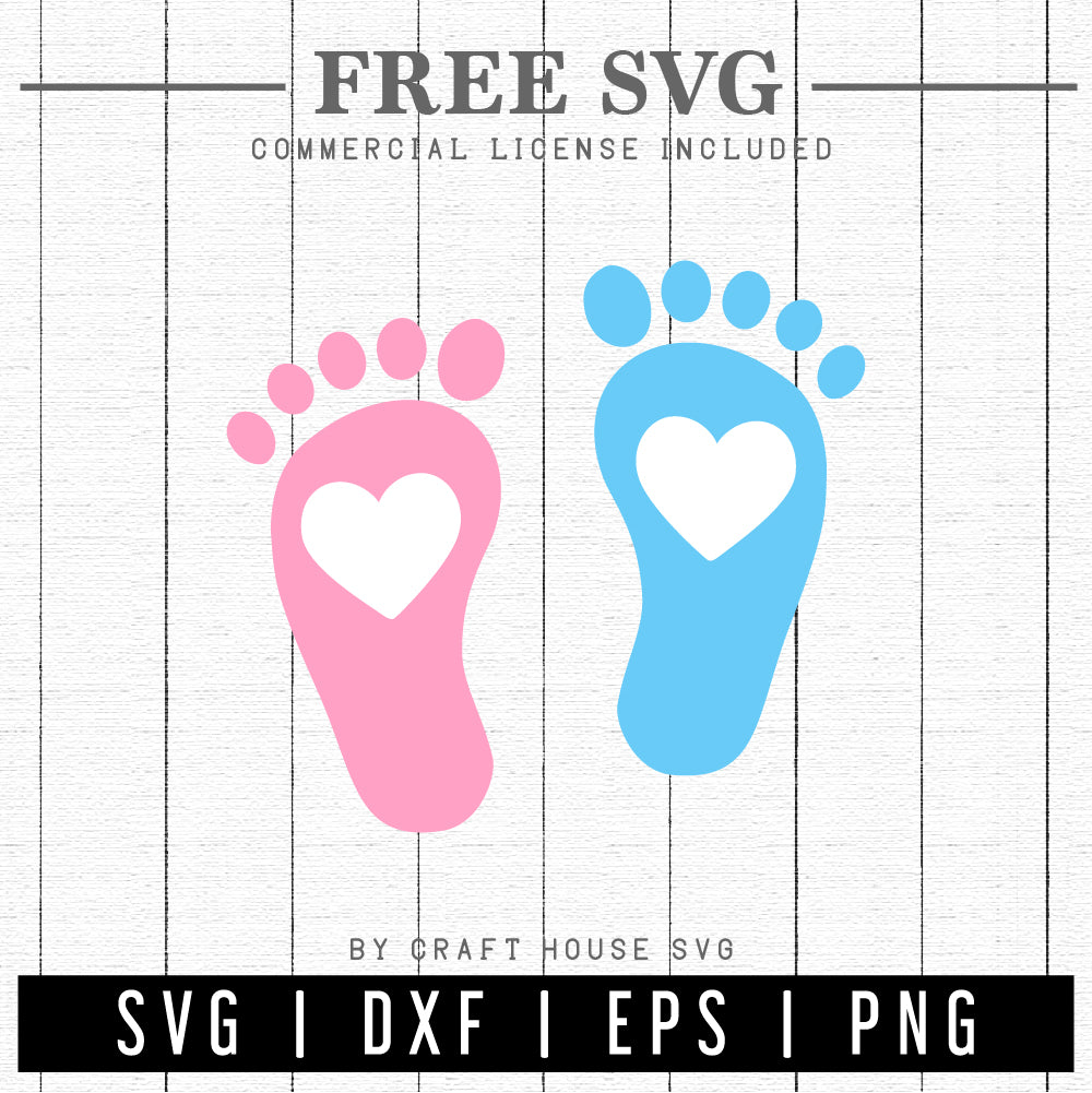 FREE Baby Footprint SVG | FB237 - Craft House SVG