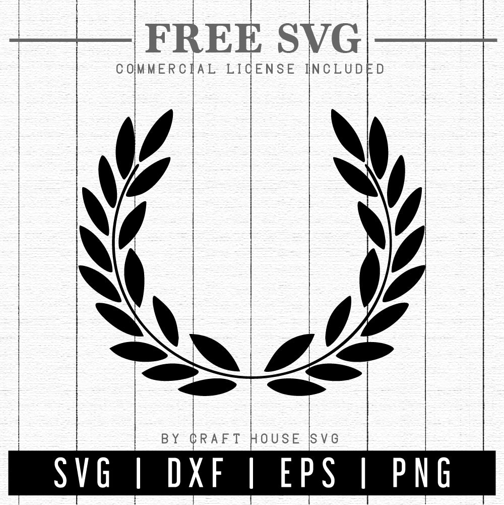 FREE Laurel Wreath SVG | FB239 - Craft House SVG