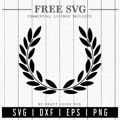 FREE Laurel Wreath SVG | FB239 - Craft House SVG