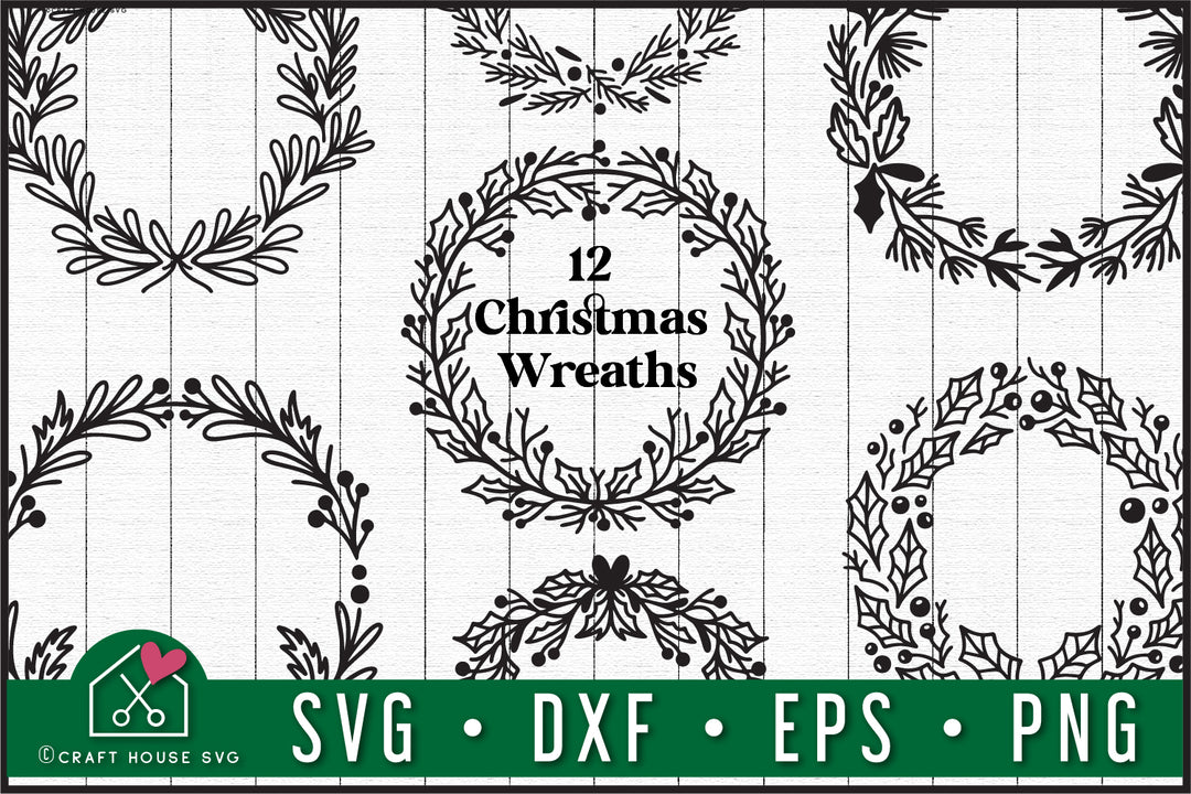 Christmas Wreaths SVG Bundle