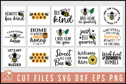 Bee Quotes SVG Bundle - Craft House SVG