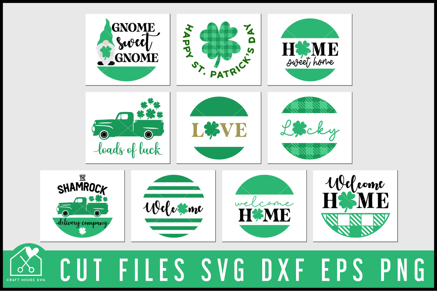 St. Patrick's Day Round Signs SVG Bundle