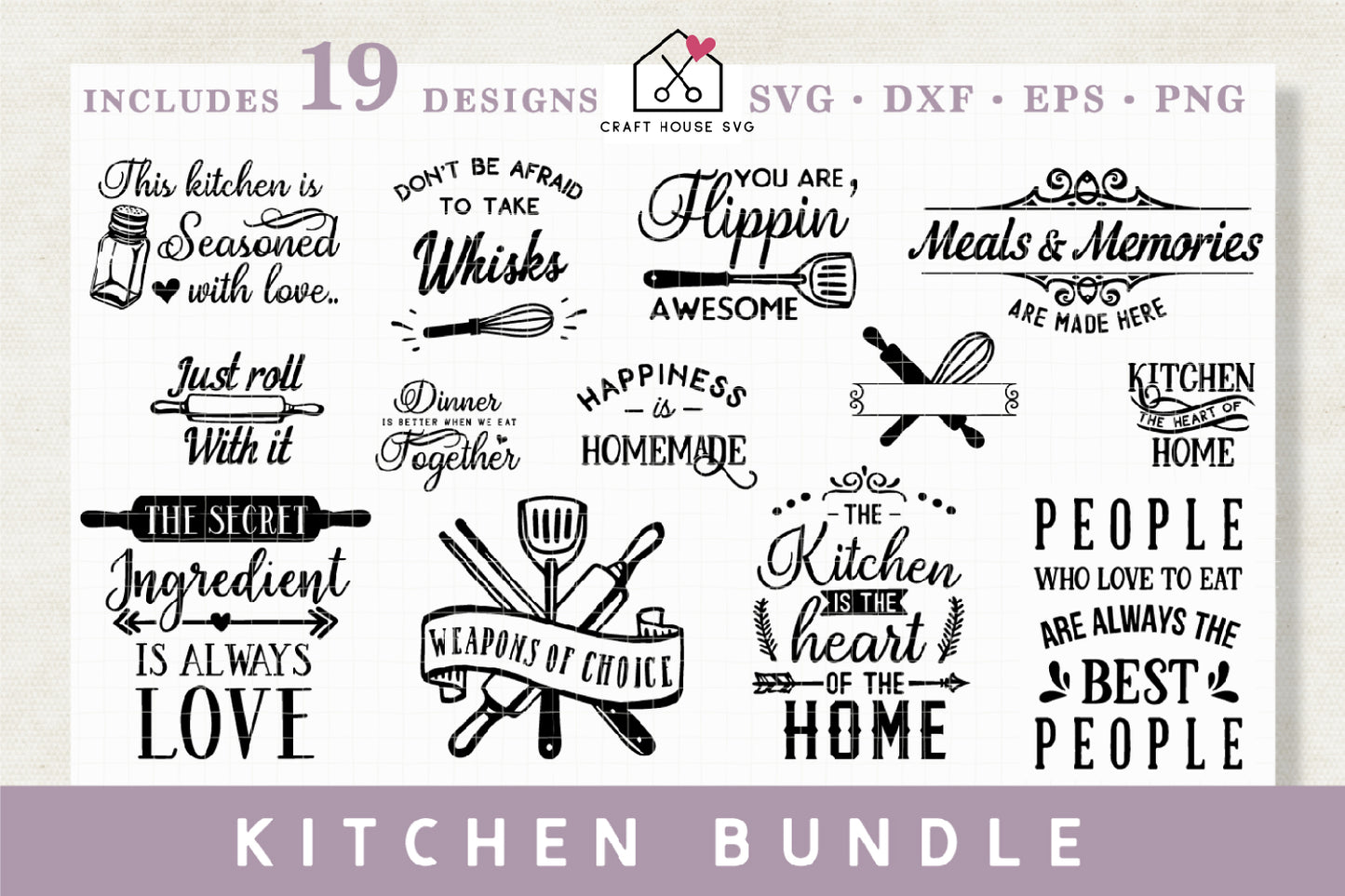 Kitchen SVG Bundle - Craft House SVG