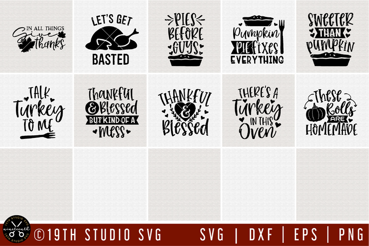 Thanksgiving SVG Bundle Fall Autumn Shirt Design Cut Files