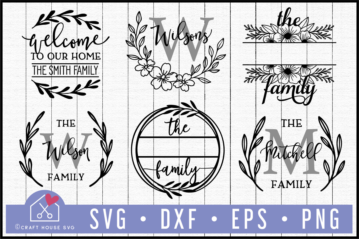 Family Name Sign SVG Bundle