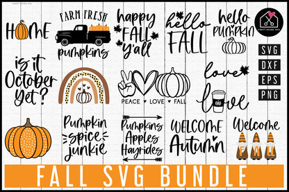 Fall SVG Bundle Autumn Cut Files