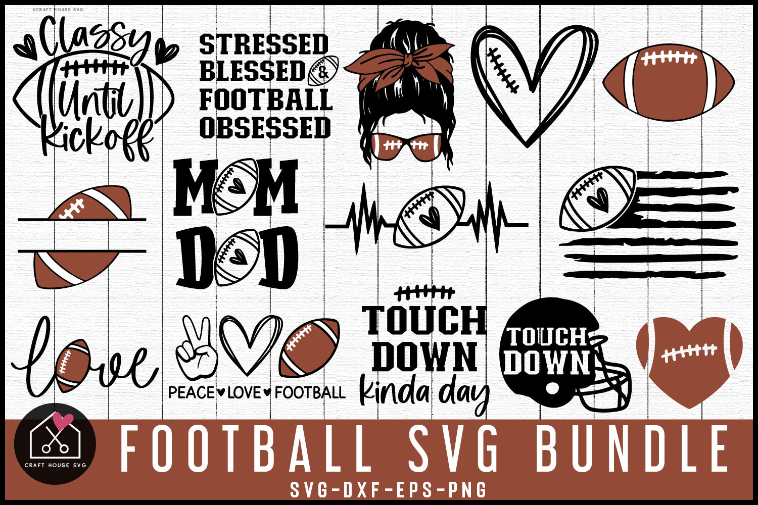 Football SVG Bundle - Craft House SVG