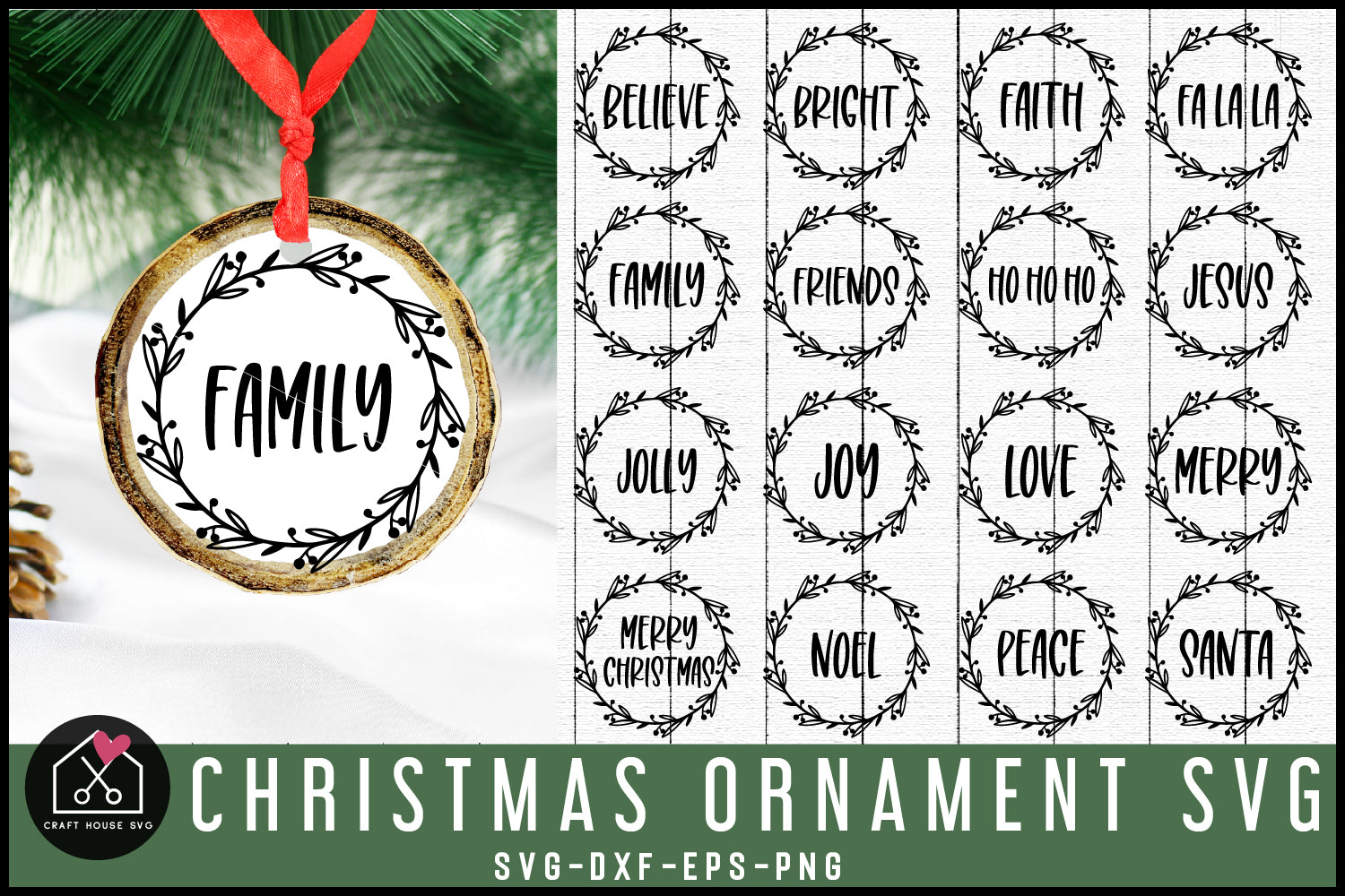 Christmas Ornament SVG Bundle - Craft House SVG