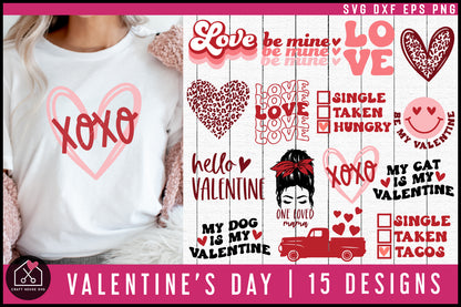 Valentine's Day SVG Cut File Bundle - Craft House SVG