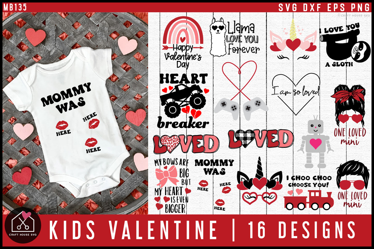 Kids Valentine's Day SVG Bundle
