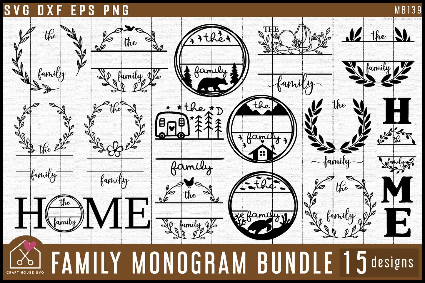 Family Monogram SVG Bundle