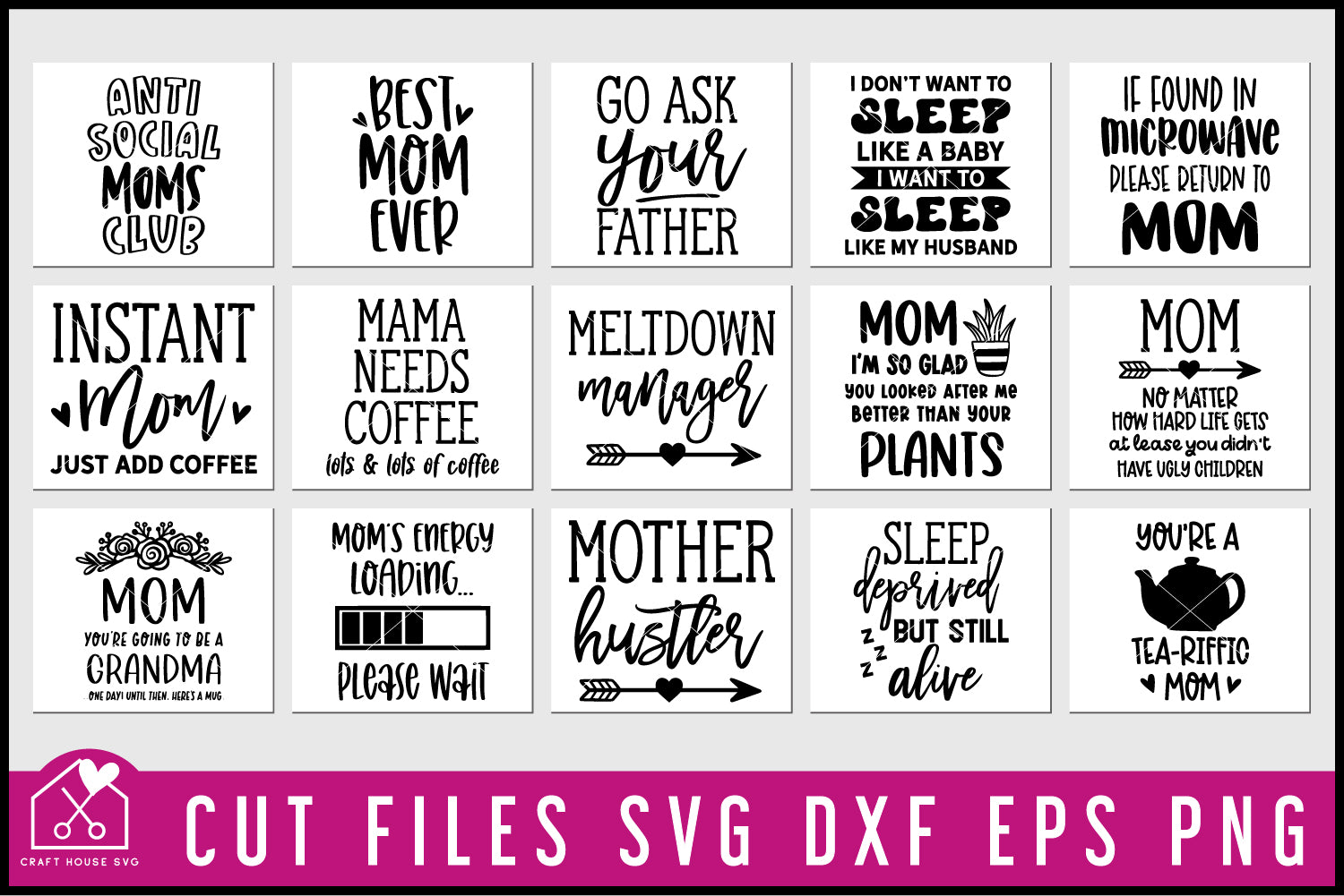 Mom Mug Press Design, SVG