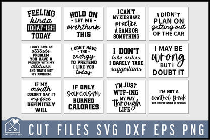 Sarcastic Quotes SVG Bundle - Craft House SVG