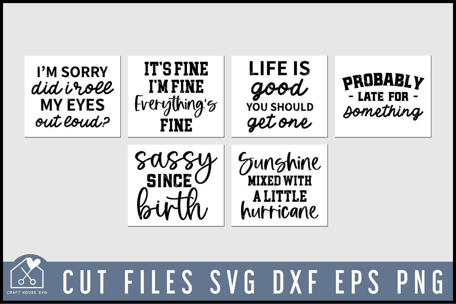 Sarcastic Quotes SVG Bundle - Craft House SVG
