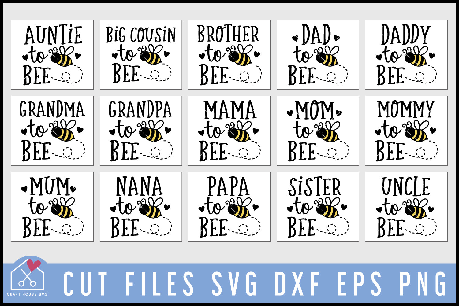 Bee Pregnancy Announcement SVG Bundle - Craft House SVG