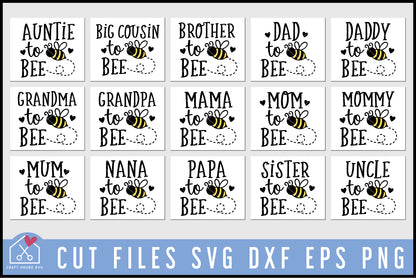 Bee Pregnancy Announcement SVG Bundle - Craft House SVG
