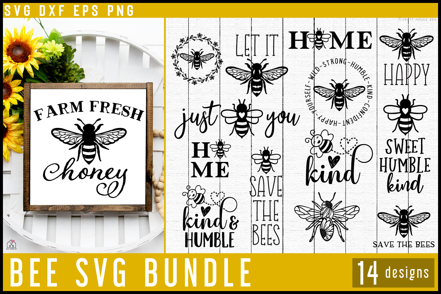 Bee Quotes SVG Bundle - Craft House SVG