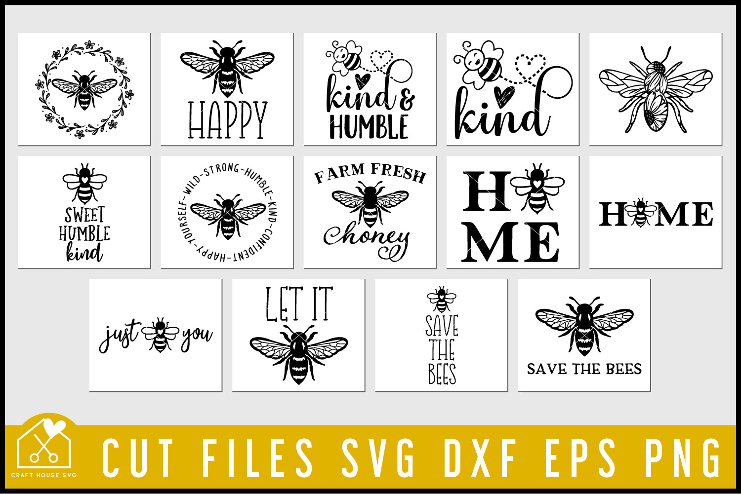 Bee Quotes SVG Bundle - Craft House SVG