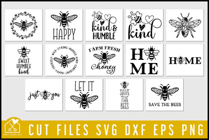Bee Quotes SVG Bundle - Craft House SVG