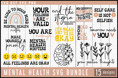 Mental Health Awareness SVG Bundle