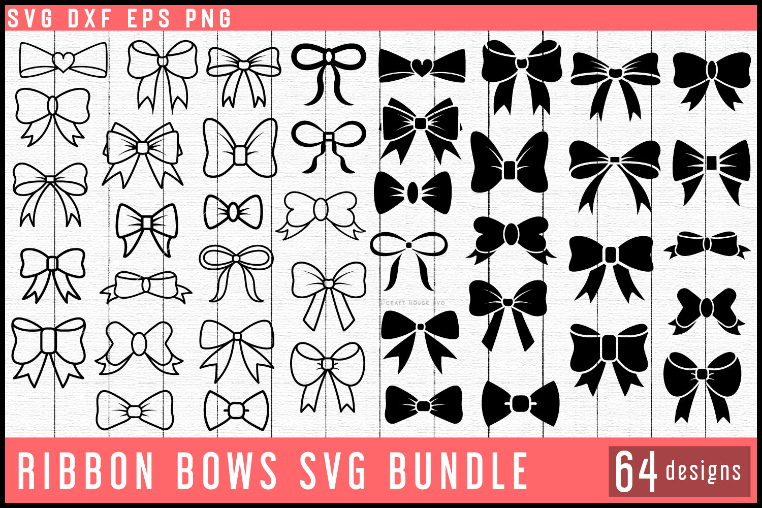 Ribbon Bows SVG Bundle Bow Tie Cut Files