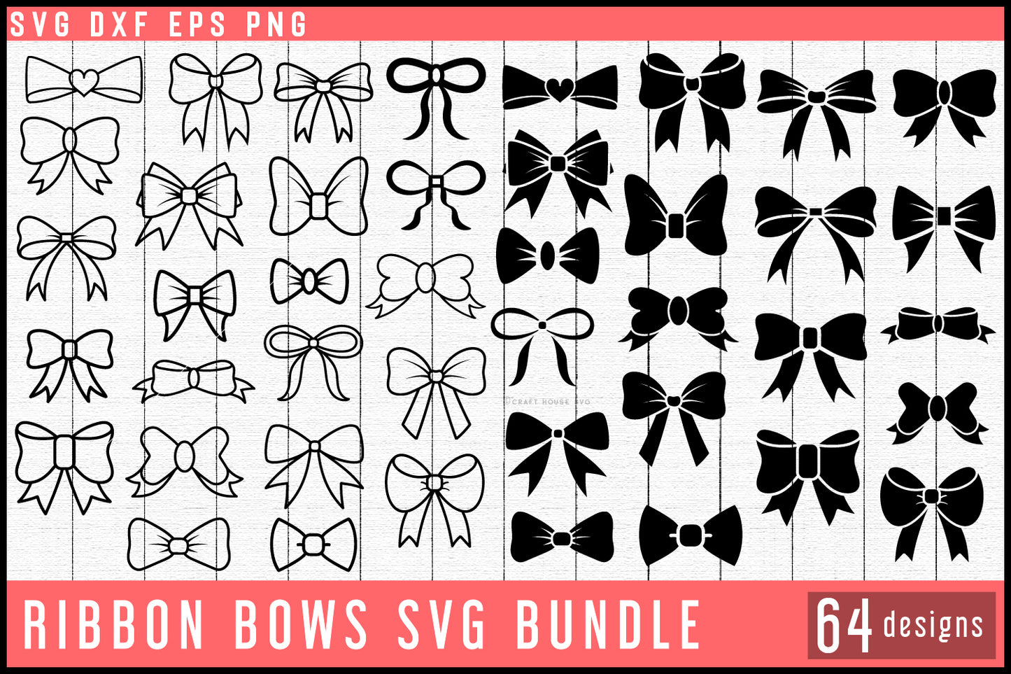 Ribbon Bows SVG Bundle