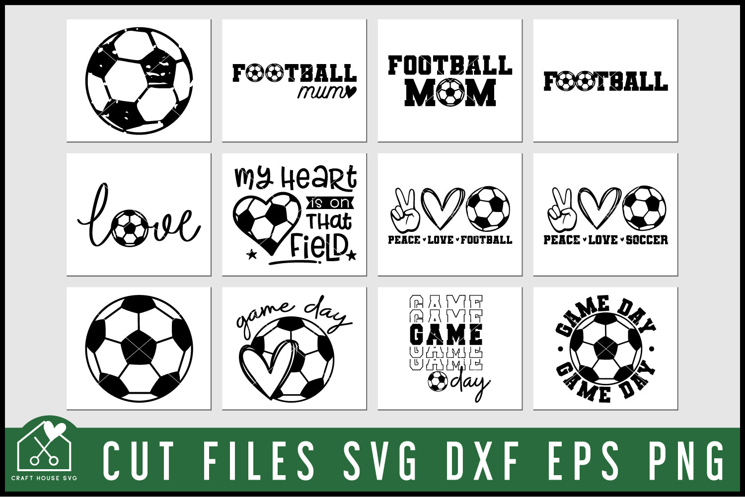 Soccer SVG Bundle Football Shirt Design Cut Files