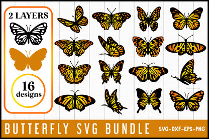 Layered Butterfly SVG Bundle - Craft House SVG