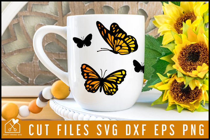 Layered Butterfly SVG Bundle Butterflies Mug Design Cut Files