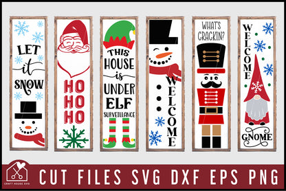 Vertical Christmas Sign SVG Bundle