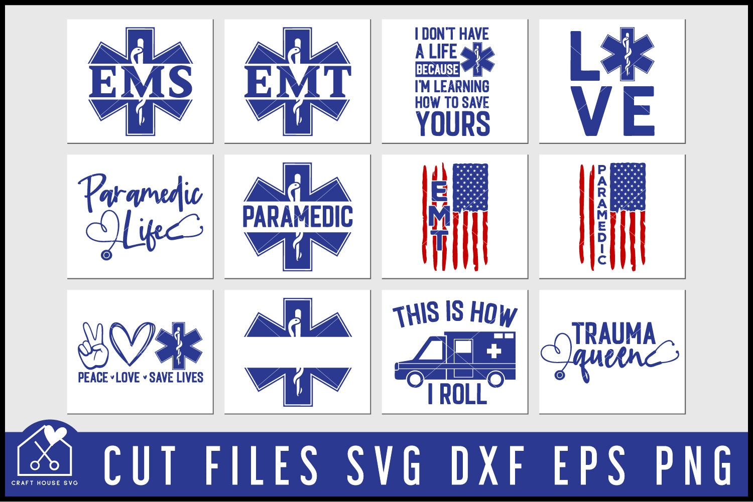 Paramedic EMS EMT SVG Bundle - Craft House SVG
