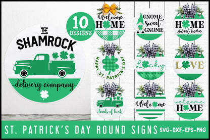 St. Patrick's Day Round Signs SVG Bundle
