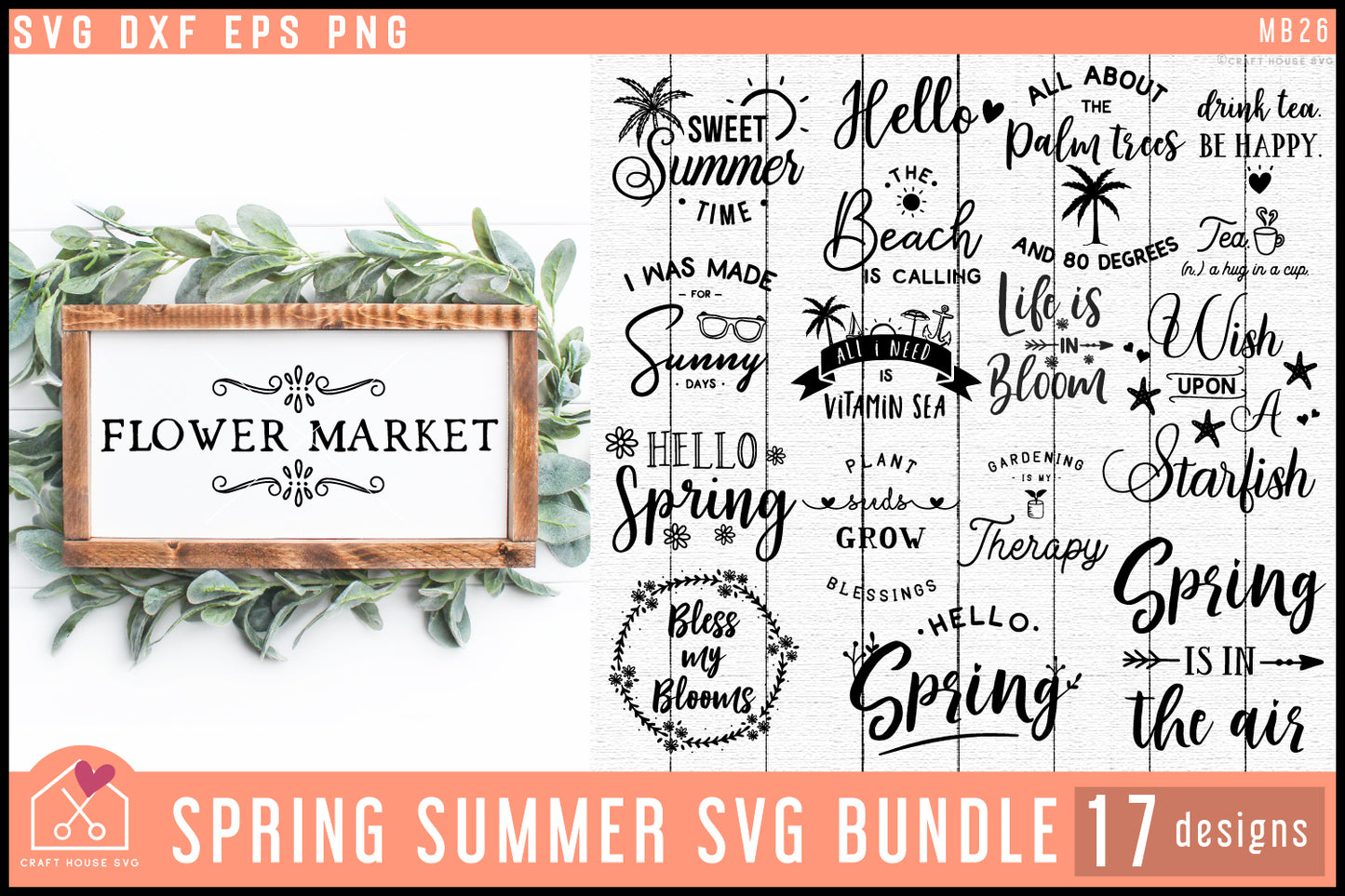 Spring Summer SVG Bundle - Craft House SVG