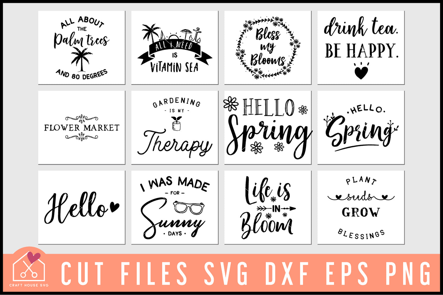 Spring Summer SVG Bundle - Craft House SVG