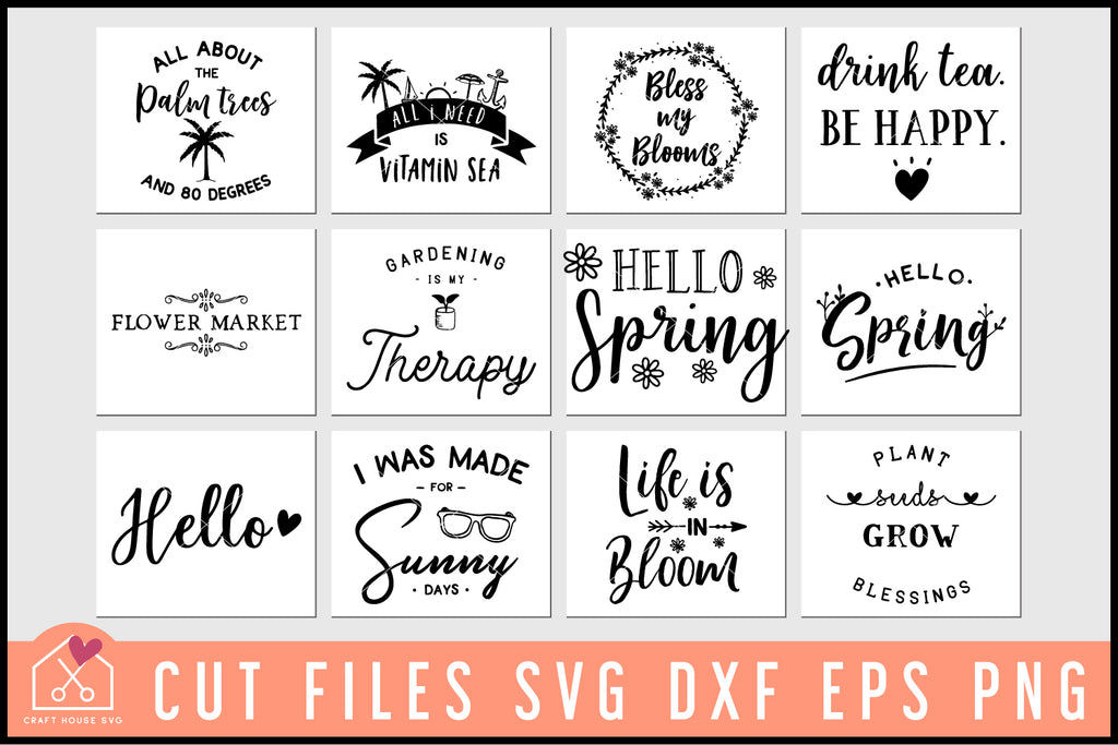Spring Summer SVG Bundle - Free and Premium Files – Craft House SVG